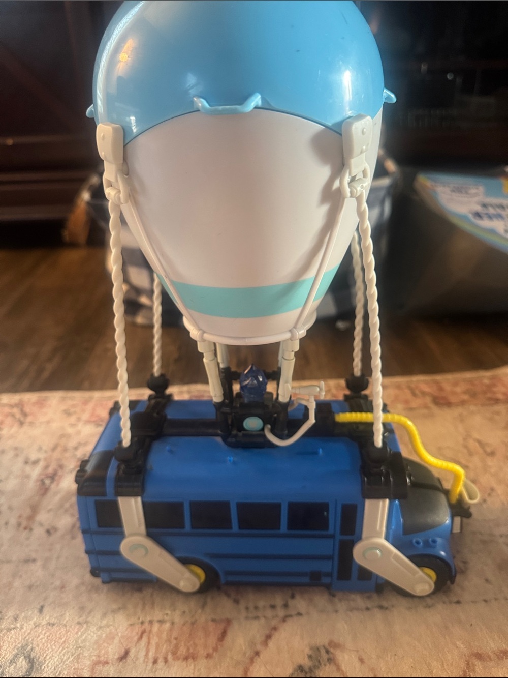 Fortnite battle bus Blue Hot Air Bus Toy for Kids